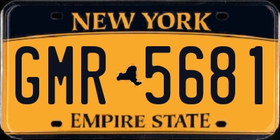 NY license plate GMR5681