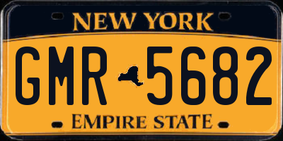 NY license plate GMR5682
