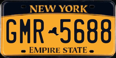 NY license plate GMR5688