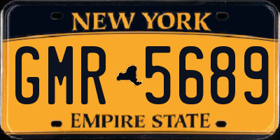 NY license plate GMR5689