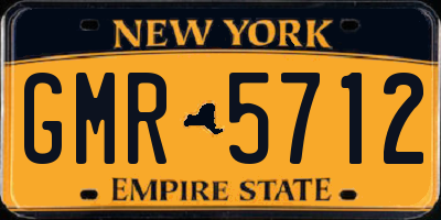 NY license plate GMR5712