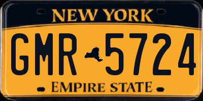 NY license plate GMR5724