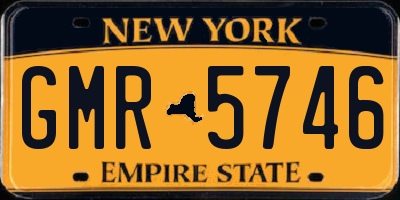 NY license plate GMR5746