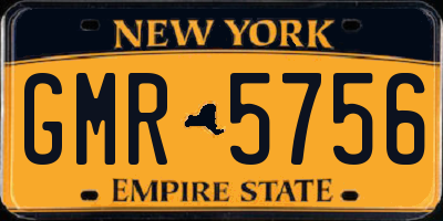 NY license plate GMR5756