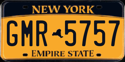 NY license plate GMR5757