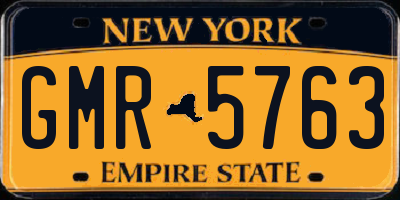 NY license plate GMR5763
