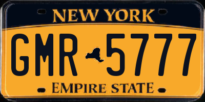 NY license plate GMR5777