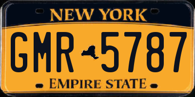 NY license plate GMR5787