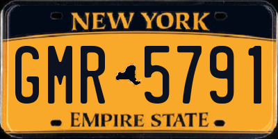 NY license plate GMR5791