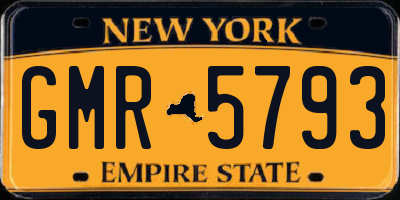 NY license plate GMR5793