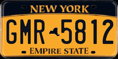 NY license plate GMR5812