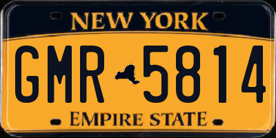 NY license plate GMR5814