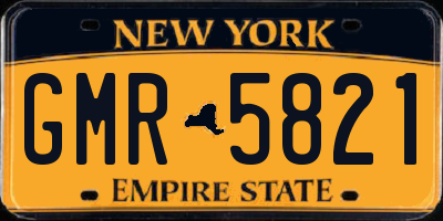 NY license plate GMR5821