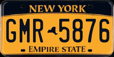 NY license plate GMR5876