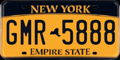 NY license plate GMR5888