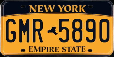 NY license plate GMR5890