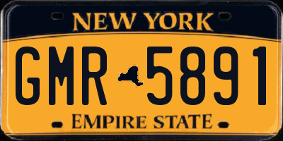 NY license plate GMR5891