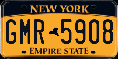 NY license plate GMR5908