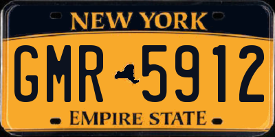NY license plate GMR5912