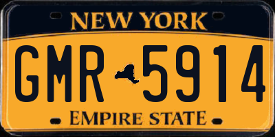 NY license plate GMR5914