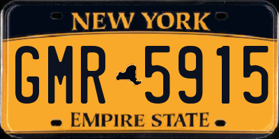 NY license plate GMR5915