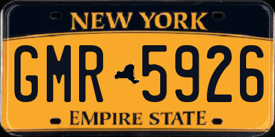 NY license plate GMR5926