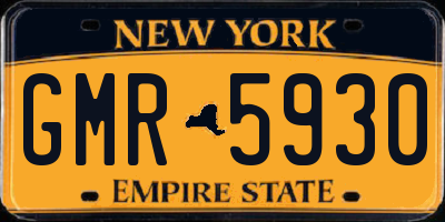 NY license plate GMR5930