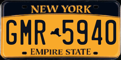NY license plate GMR5940