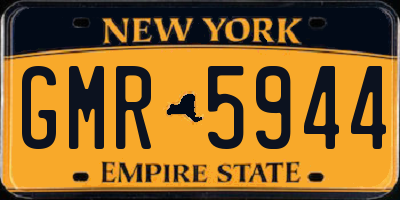NY license plate GMR5944