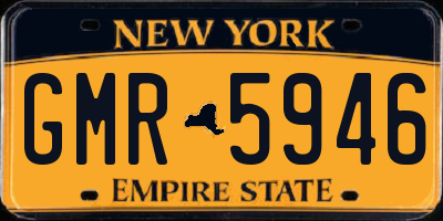 NY license plate GMR5946