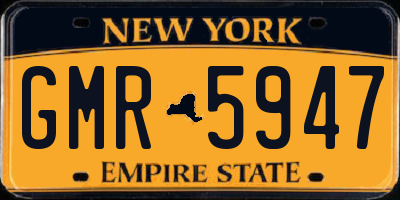 NY license plate GMR5947