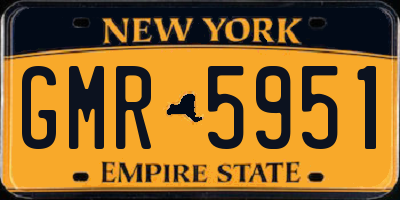 NY license plate GMR5951