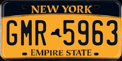 NY license plate GMR5963