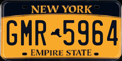 NY license plate GMR5964