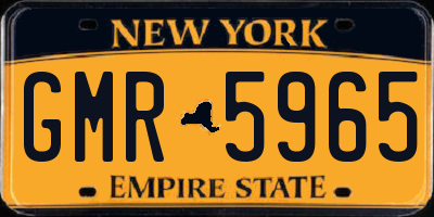 NY license plate GMR5965