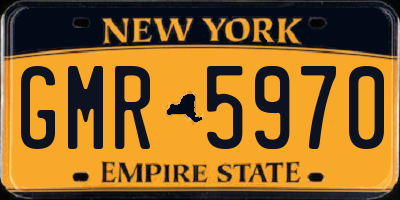 NY license plate GMR5970