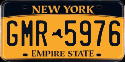 NY license plate GMR5976