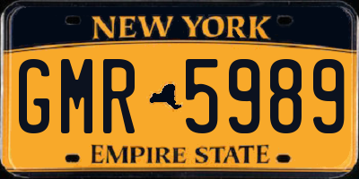 NY license plate GMR5989