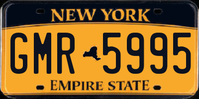 NY license plate GMR5995