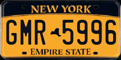 NY license plate GMR5996