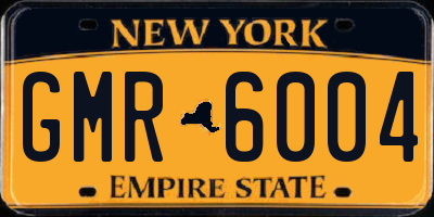 NY license plate GMR6004