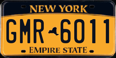 NY license plate GMR6011