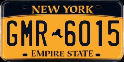 NY license plate GMR6015