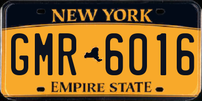 NY license plate GMR6016