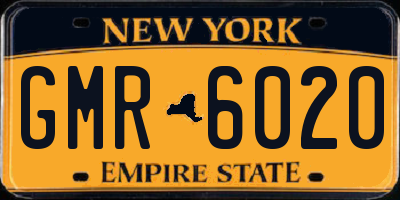 NY license plate GMR6020