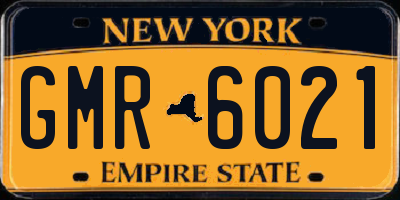 NY license plate GMR6021