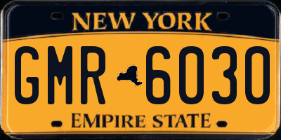 NY license plate GMR6030