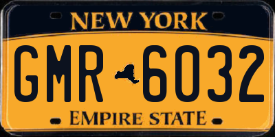 NY license plate GMR6032