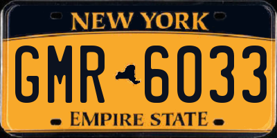 NY license plate GMR6033