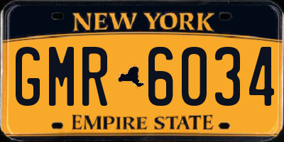 NY license plate GMR6034